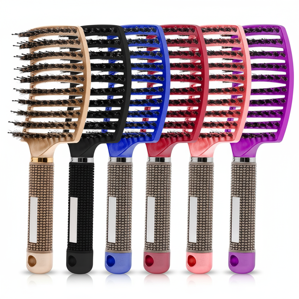 Hair Brush Hair Comb Detangling Hair Brush Bristle&Nylon Women Wet Massage Comb Curly Hairdressing Salon Styling Tools