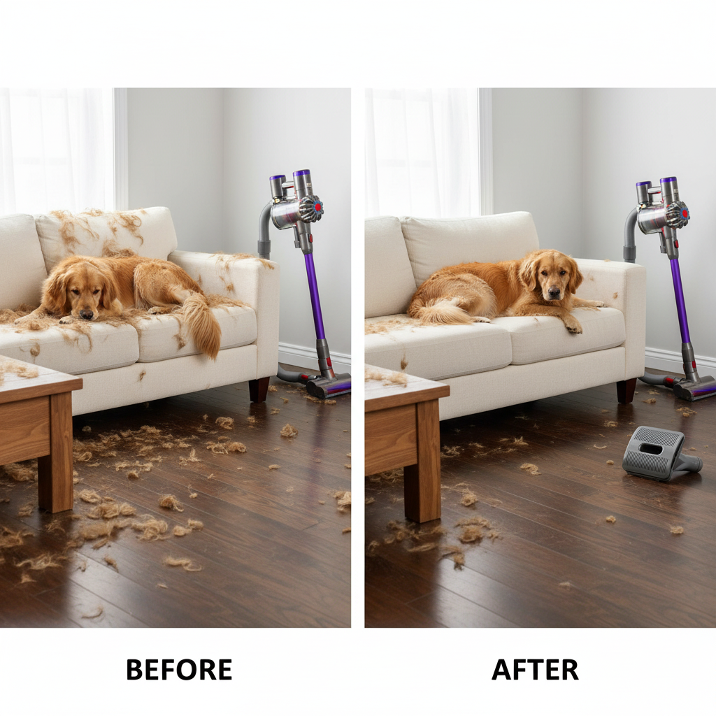 For Dyson V6/V7/V8/V10/V11/V15 Pet Grooming Brush Vacuum Attachment Dog Cat Fur Remover With Converter Tool Cleaner Parts